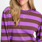 LONGSLEEVE - Joy Striped Brown Purple
