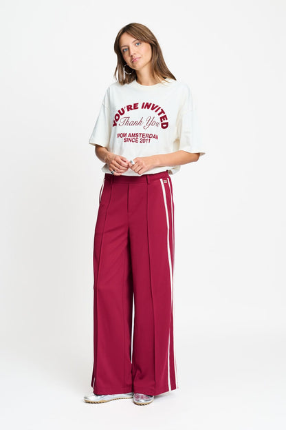 HOSE - Nora Burgundy Red