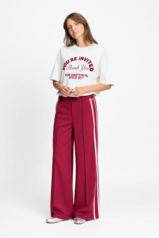 HOSE - Nora Burgundy Red