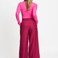 HOSE - Jess Striped Burgundy Red