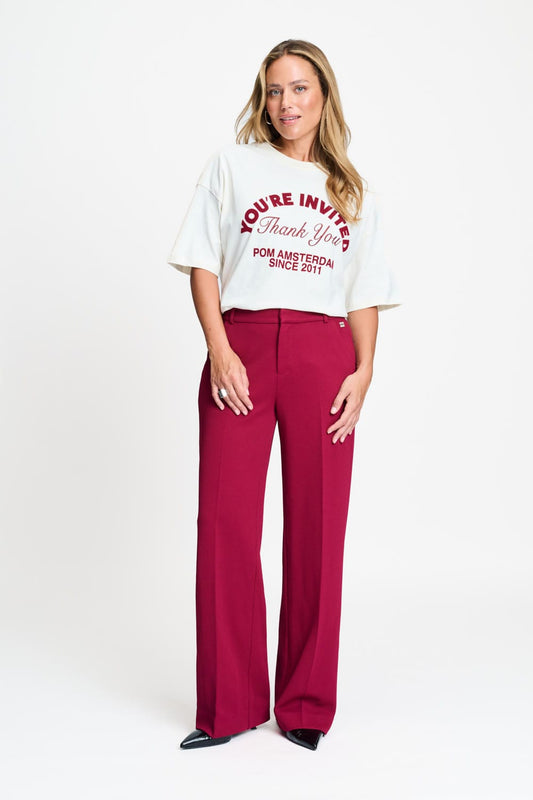 HOSE - Lara Burgundy Red