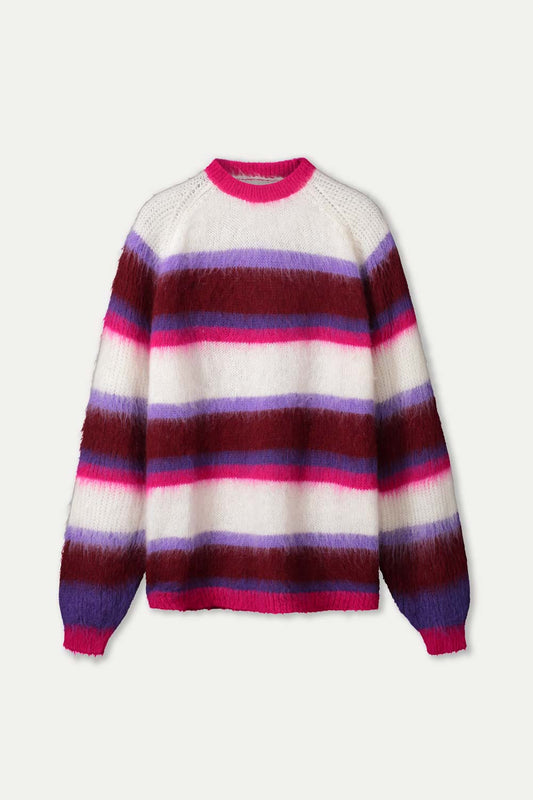 PULLOVER - Faye Striped Red