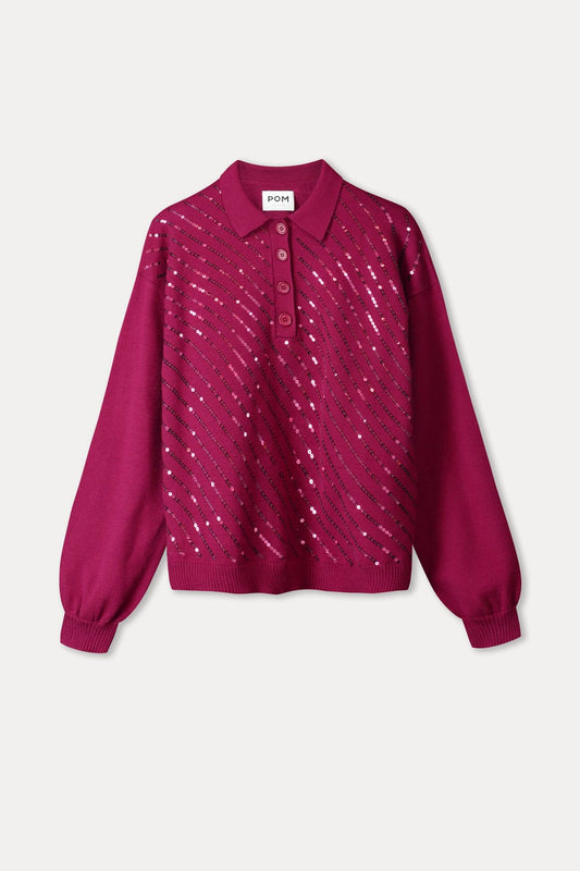 PULLOVER - Hailey Burgundy Red