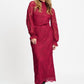 ROCK - Holly Lace Burgundy Red