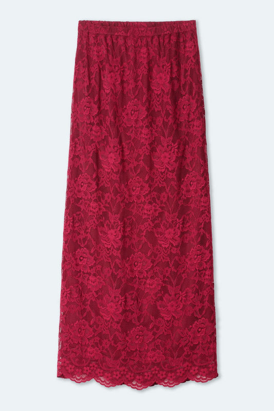 ROCK - Holly Lace Burgundy Red