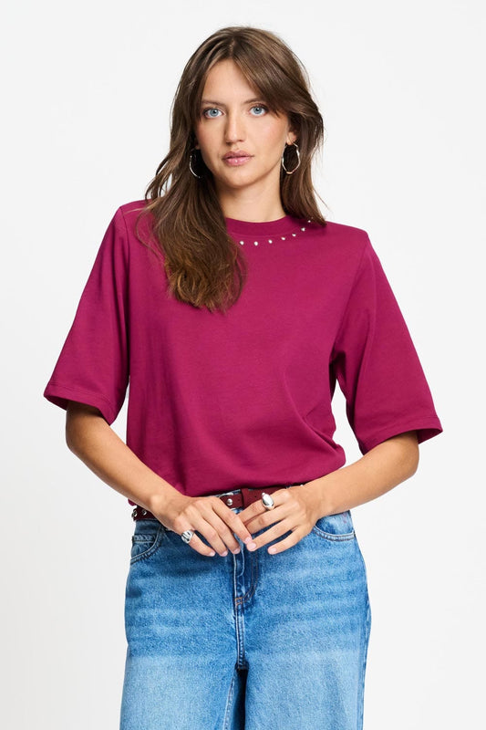 T-SHIRT - Taylor Burgundy Red