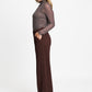 TURTLENECK - Romi Mesh Check Brown