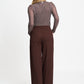 TURTLENECK - Romi Mesh Check Brown