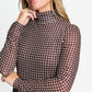 TURTLENECK - Romi Mesh Check Brown