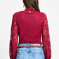 TURTLENECK - Ruby Lace Burgundy Red