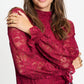 TURTLENECK - Ruby Lace Burgundy Red