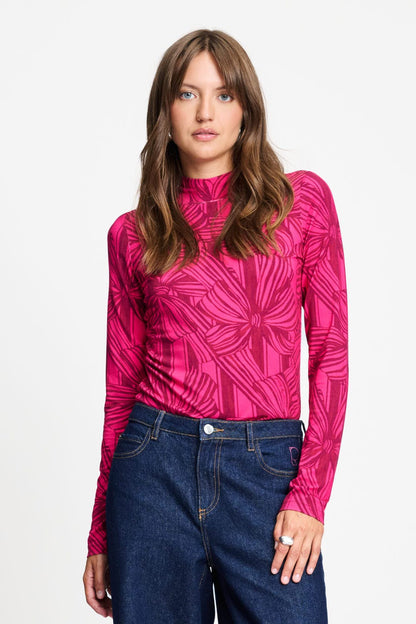 TURTLENECK - Romi Jersey Ribbon Pink