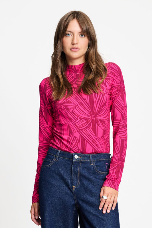 TURTLENECK - Romi Jersey Ribbon Pink