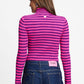 PULLOVER - Riley Striped Pink Purple