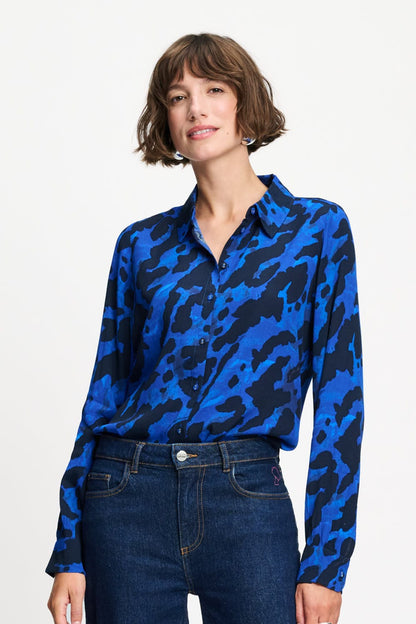 BLUSE - Mila Animal Eternal Blue