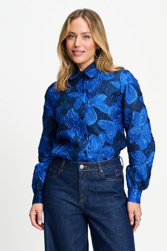 BLUSE - Jade Bloom Cobalt Blue