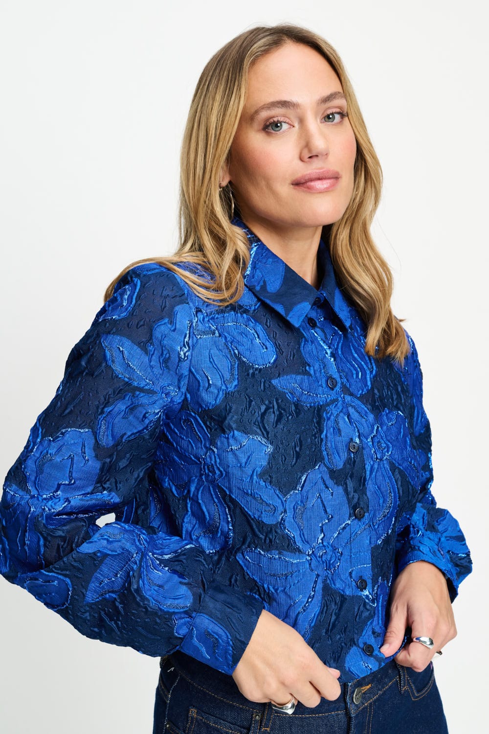 BLUSE - Jade Bloom Cobalt Blue
