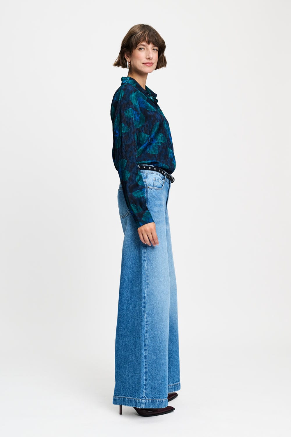 BLUSE - Mila Bloom Teal Green