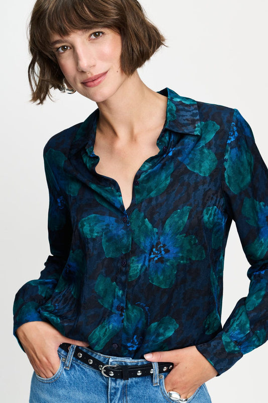 BLUSE - Mila Bloom Teal Green