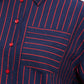 BLUSE - Beau Twill Striped Blue