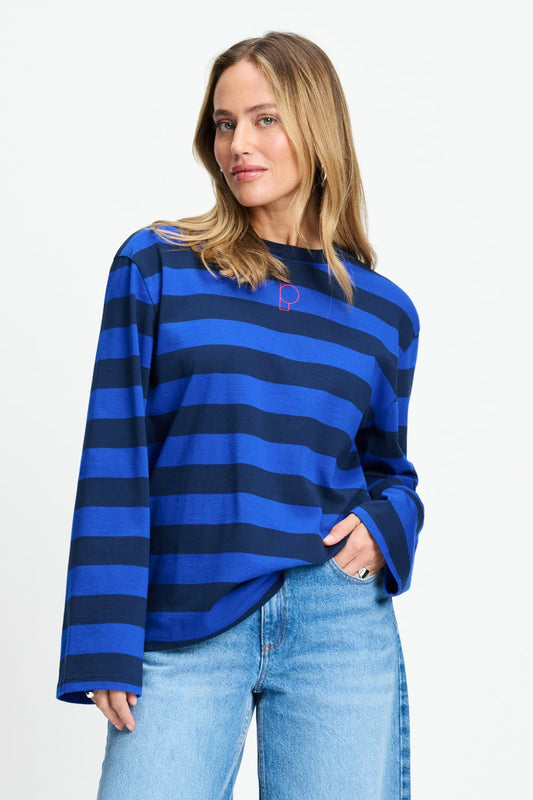 LONGSLEEVE - Joy Striped Blue