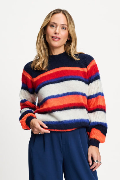 PULLOVER - Faye Striped Blue