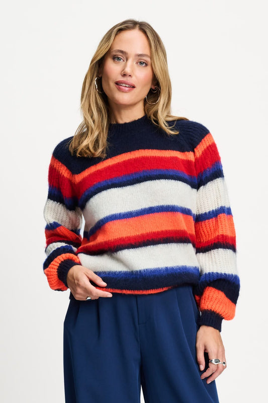 PULLOVER - Faye Striped Blue