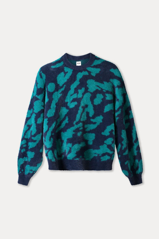 PULLOVER - Frida Animal Teal Green