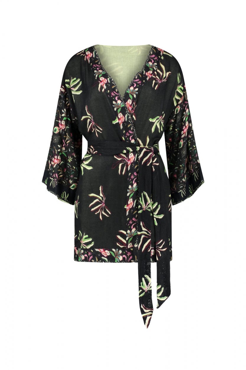 KIMONO - Flower Blaze Anthracite